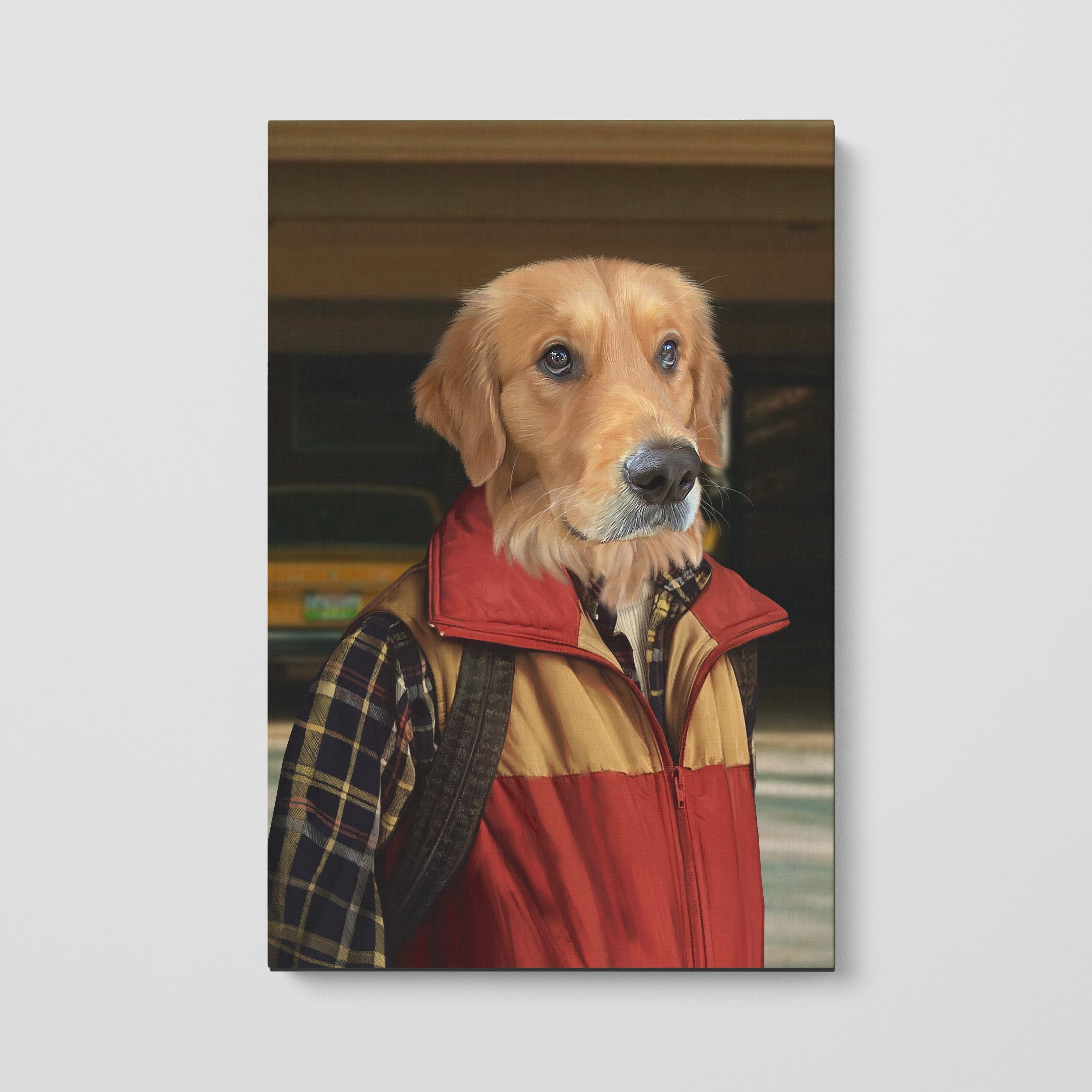 "Crown and Paw - Canvas The Best Friend - Custom Pet Canvas 8"" x 10"" / Garage"