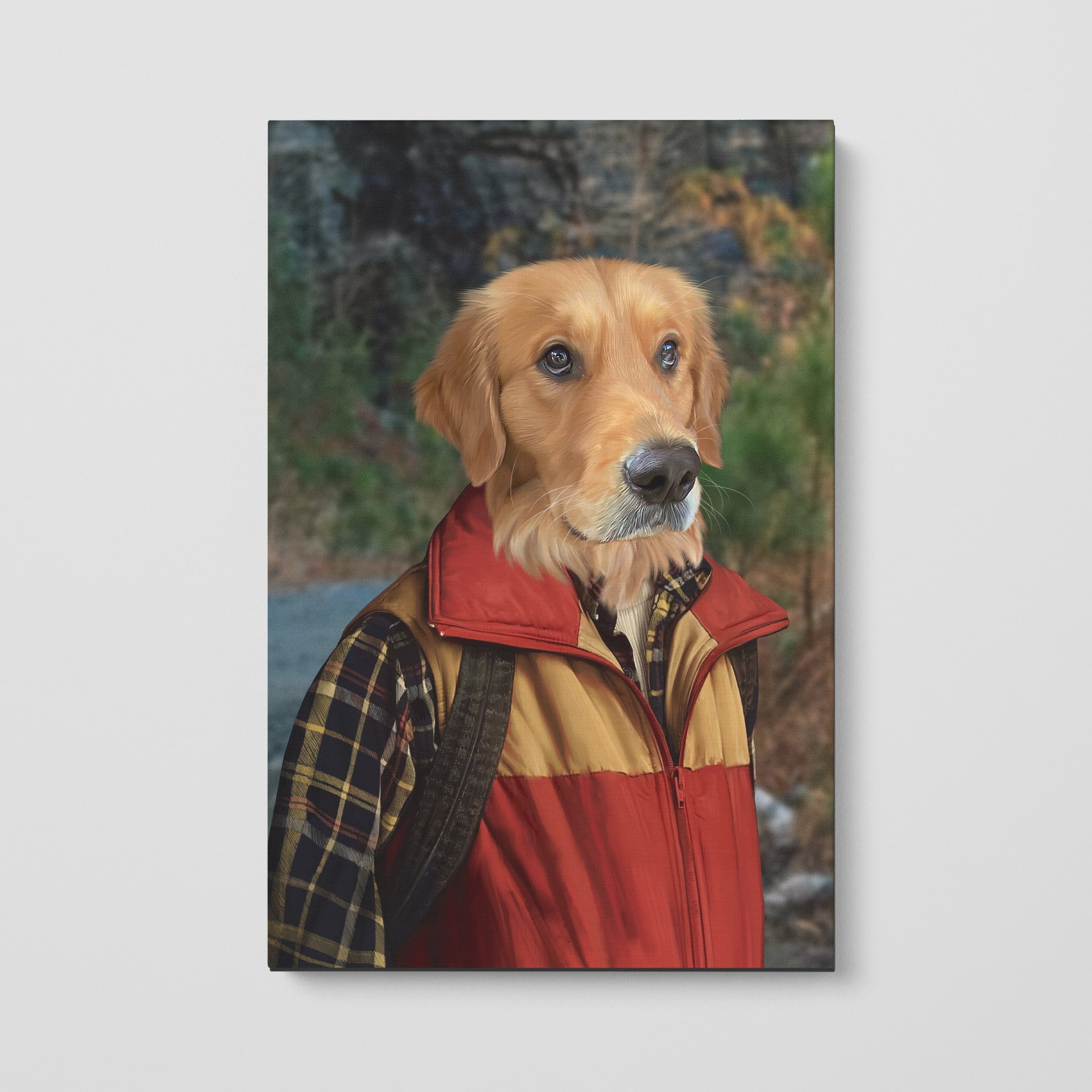 "Crown and Paw - Canvas The Best Friend - Custom Pet Canvas 8"" x 10"" / Roadside"