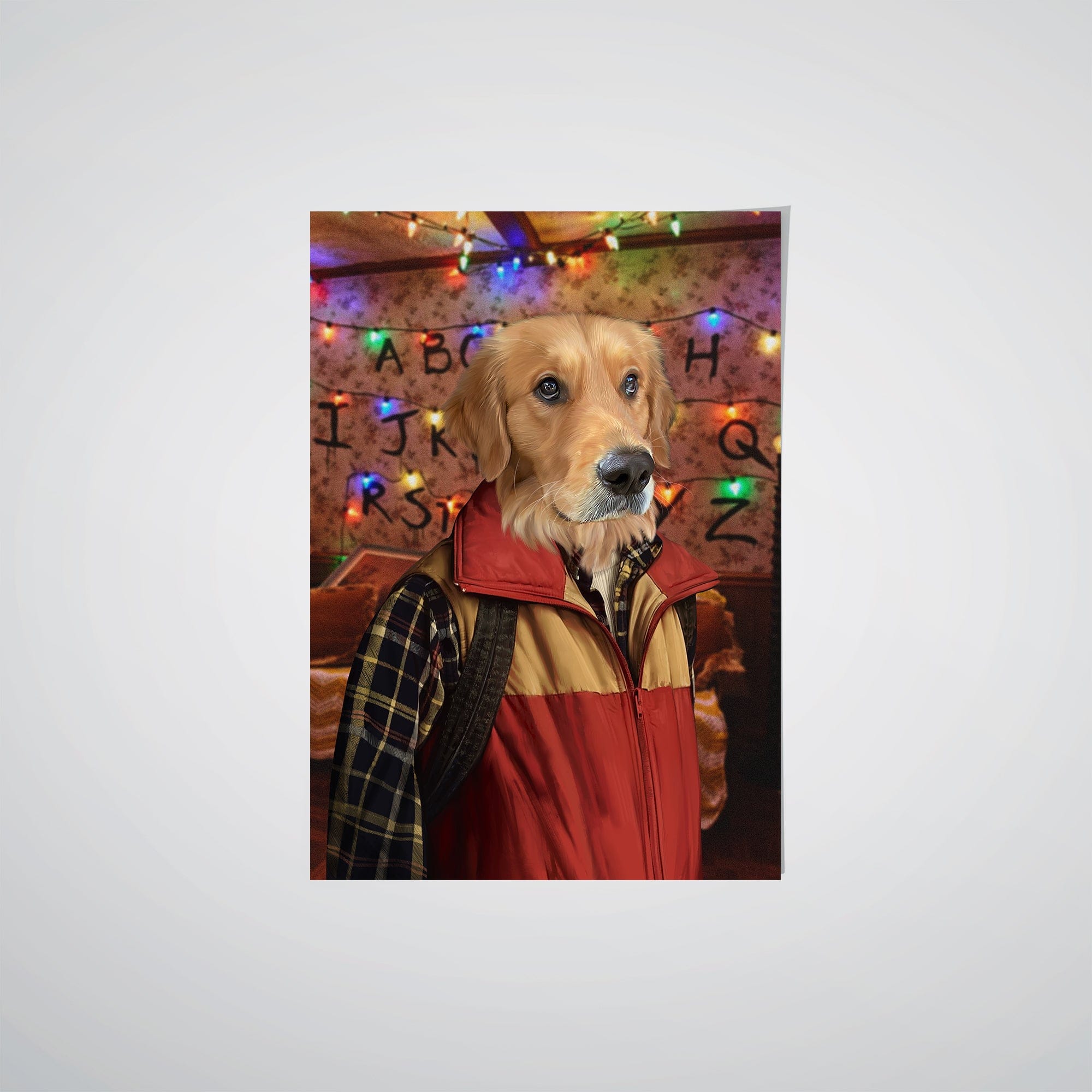 "Crown and Paw - Poster The Best Friend - Custom Pet Poster 8.3"" x 11.7"" / Wall of Lights"
