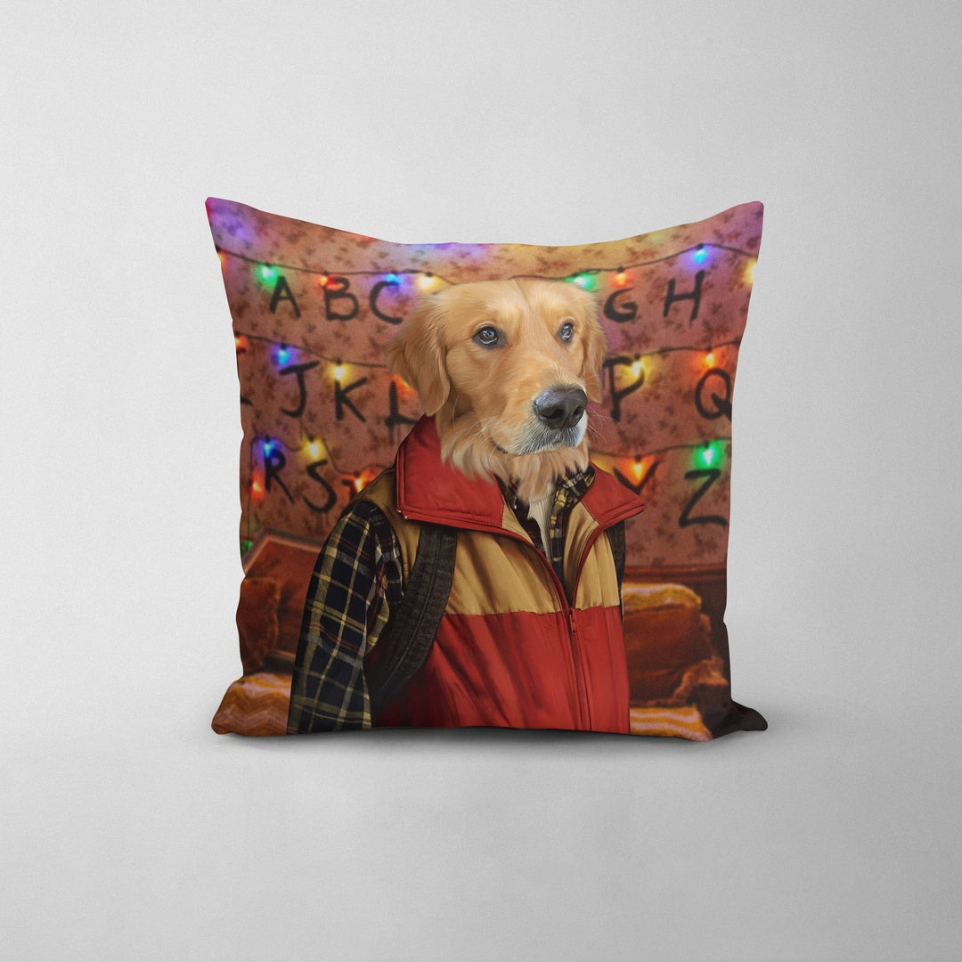 "Crown and Paw - Throw Pillow The Best Friend - Custom Throw Pillow 14"" x 14"" / Wall of Lights"