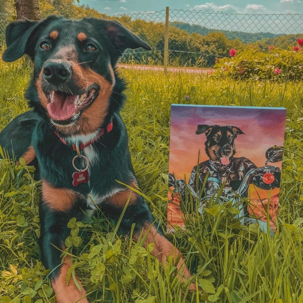 The Biker - Custom Pet Canvas