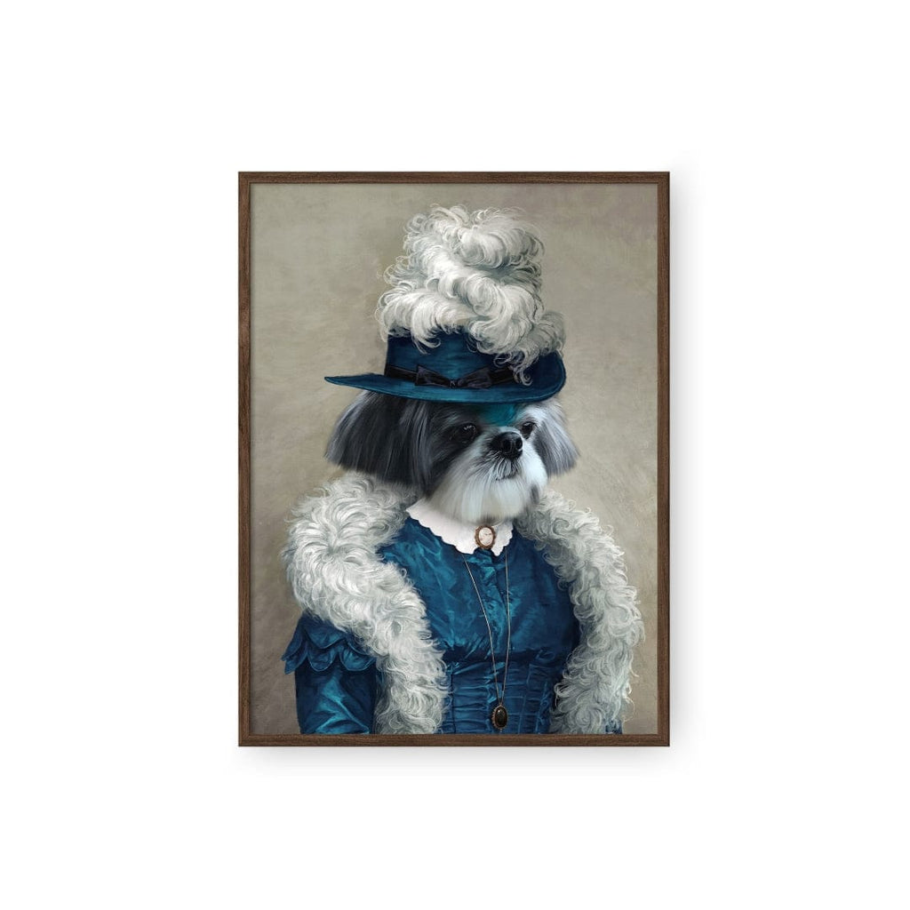 "Crown and Paw - Poster The Boa Lady - Custom Pet Poster 8.3"" x 11.7"" / Walnut"