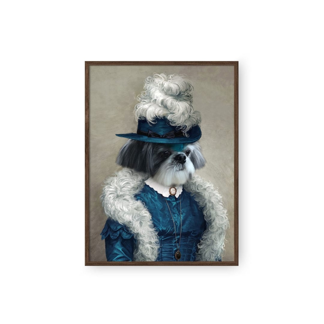 "Crown and Paw - Poster The Boa Lady - Custom Pet Poster 8.3"" x 11.7"" / Walnut"