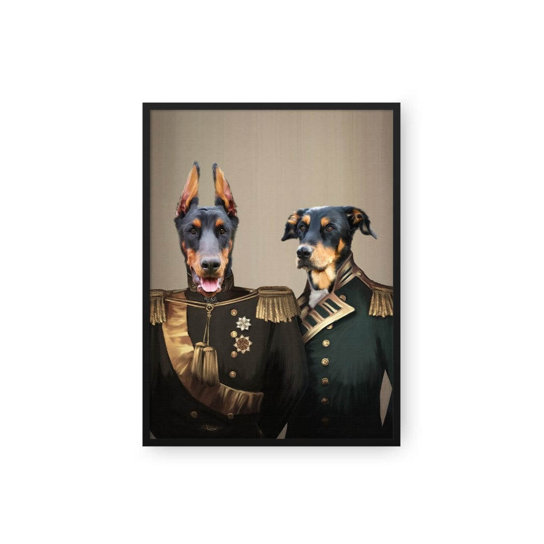 "Crown and Paw - Poster The Brothers in Arms - Custom Pet Poster 8.3"" x 11.7"" / Black"