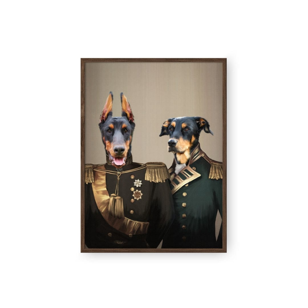 "Crown and Paw - Poster The Brothers in Arms - Custom Pet Poster 8.3"" x 11.7"" / Walnut"