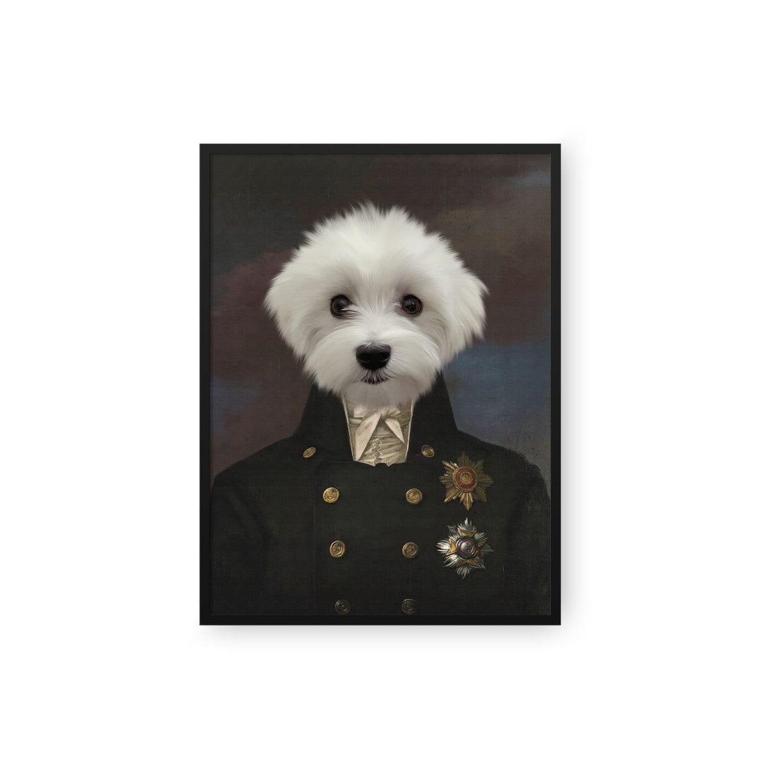 "Crown and Paw - Poster The Captain - Custom Pet Poster 8.3"" x 11.7"" / Black"