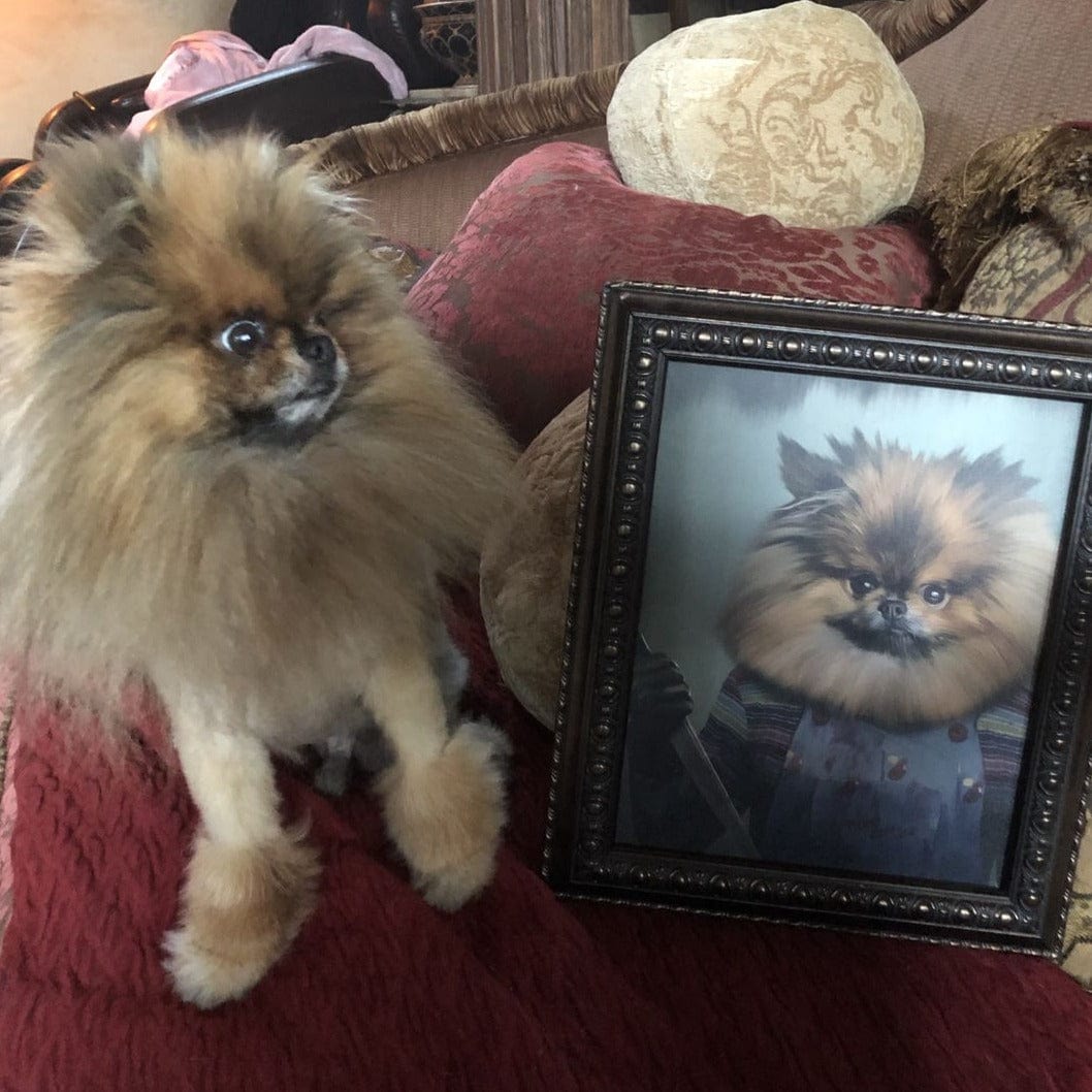 Custom Crown and Paw Halloween Pet Portrait
