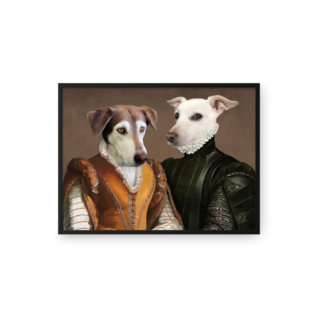 "Crown and Paw - Poster The Classy Couple - Custom Pet Poster 8.3"" x 11.7"" / Black"