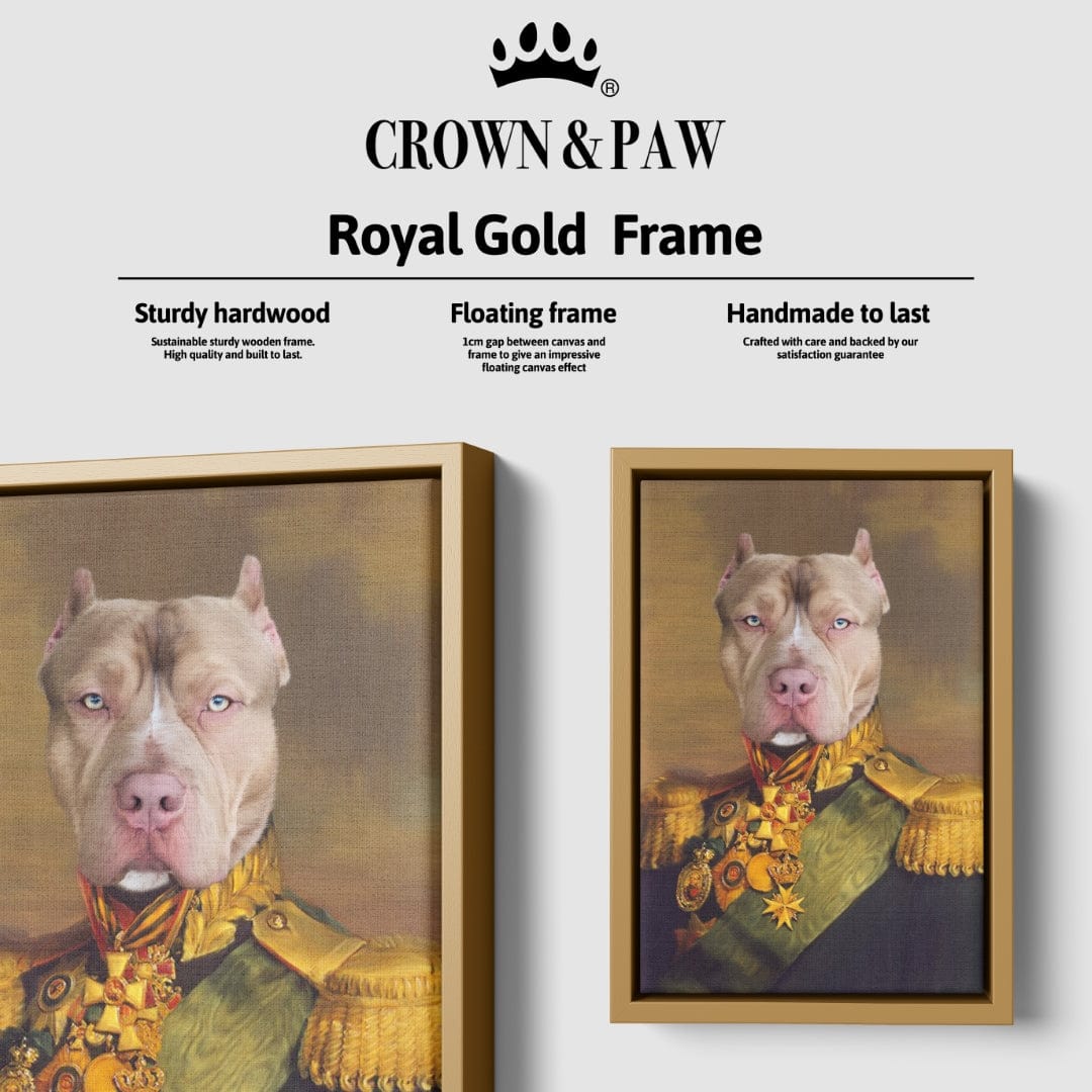"Crown and Paw - Canvas The Colonel - Custom Pet Canvas 8"" x 10"" / Gold"