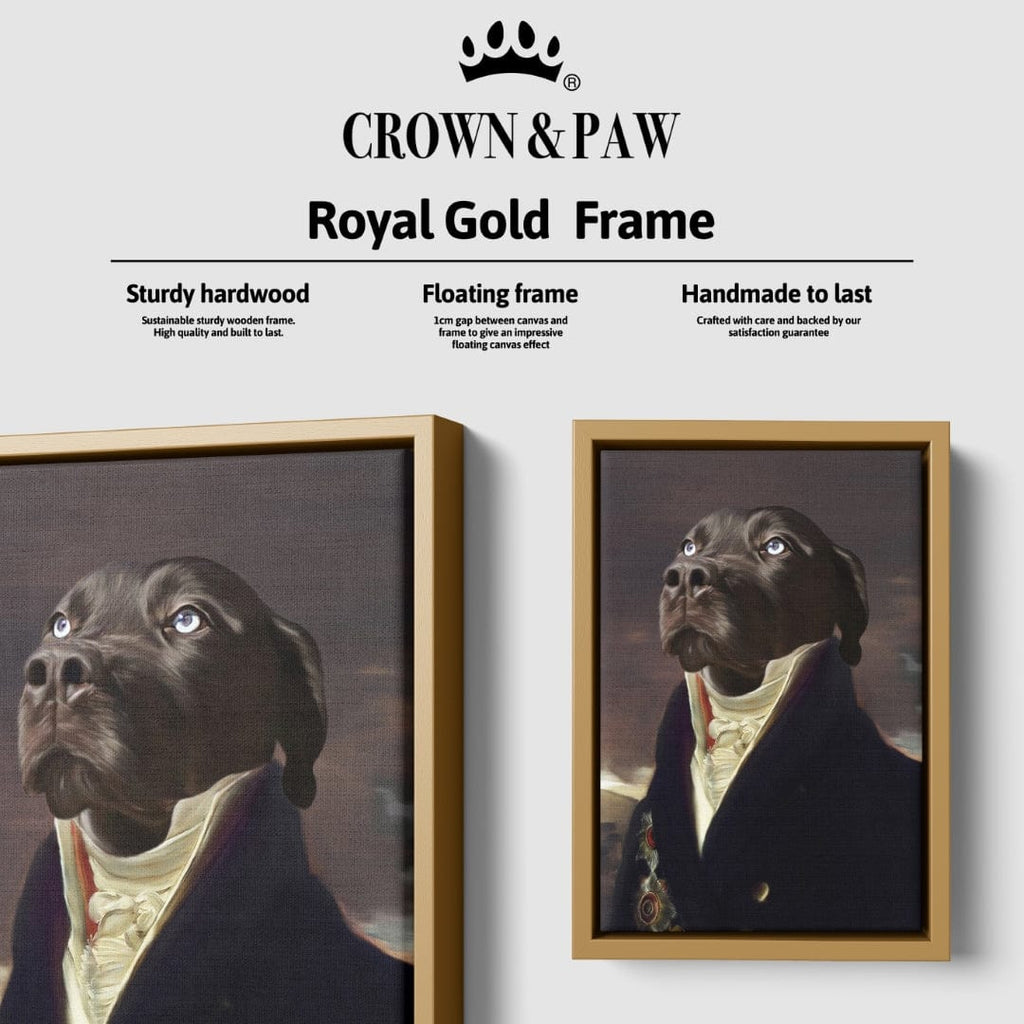 "Crown and Paw - Canvas The Count - Custom Pet Canvas 8"" x 10"" / Gold"