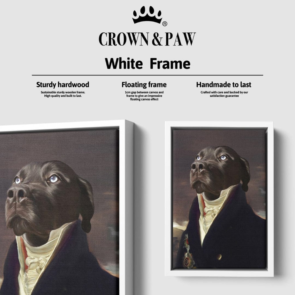 "Crown and Paw - Canvas The Count - Custom Pet Canvas 8"" x 10"" / White"