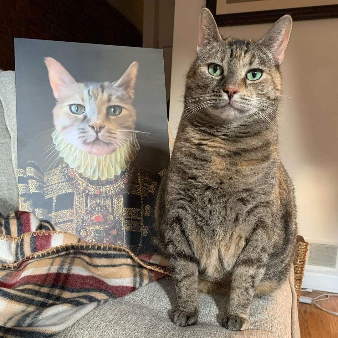 Custom Crown & Paw Portrait - One Pet