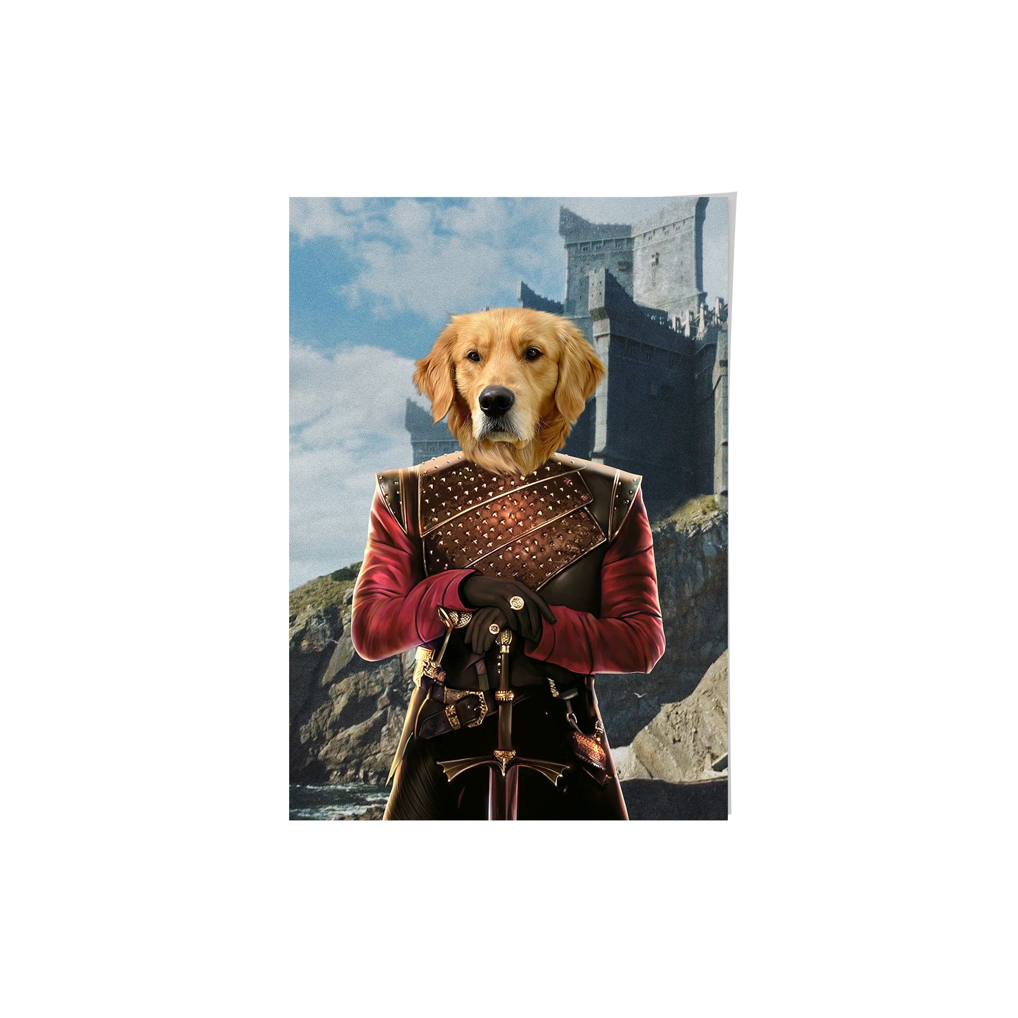 "Crown and Paw - Poster The Dragon Prince - Custom Pet Poster 8.3"" x 11.7"" / Castle 2"