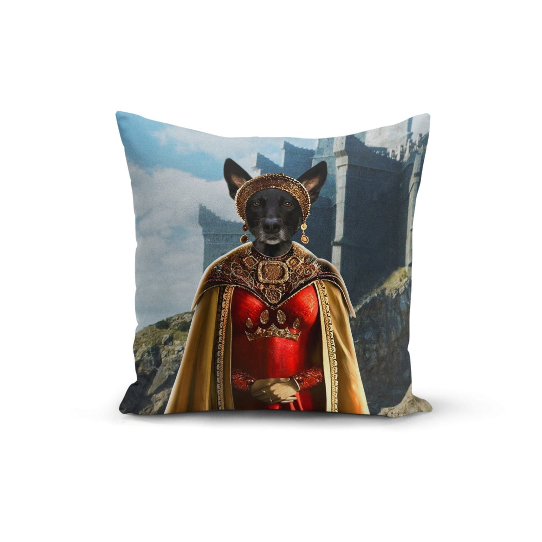"Crown and Paw - Throw Pillow The Dragon Princess - Custom Throw Pillow 14"" x 14"" / Castle 2"