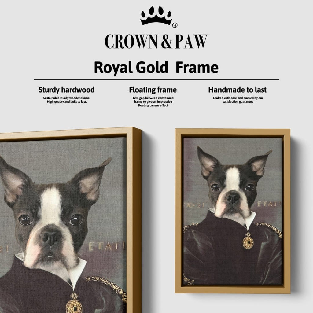 "Crown and Paw - Canvas The Duchess - Custom Pet Canvas 8"" x 10"" / Gold"