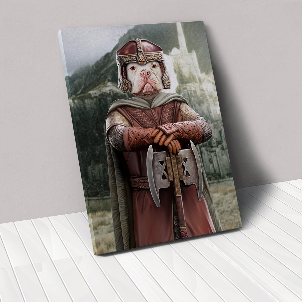 "Crown and Paw - Canvas The Dwarf - Custom Pet Canvas 8"" x 10"" / Background 1"
