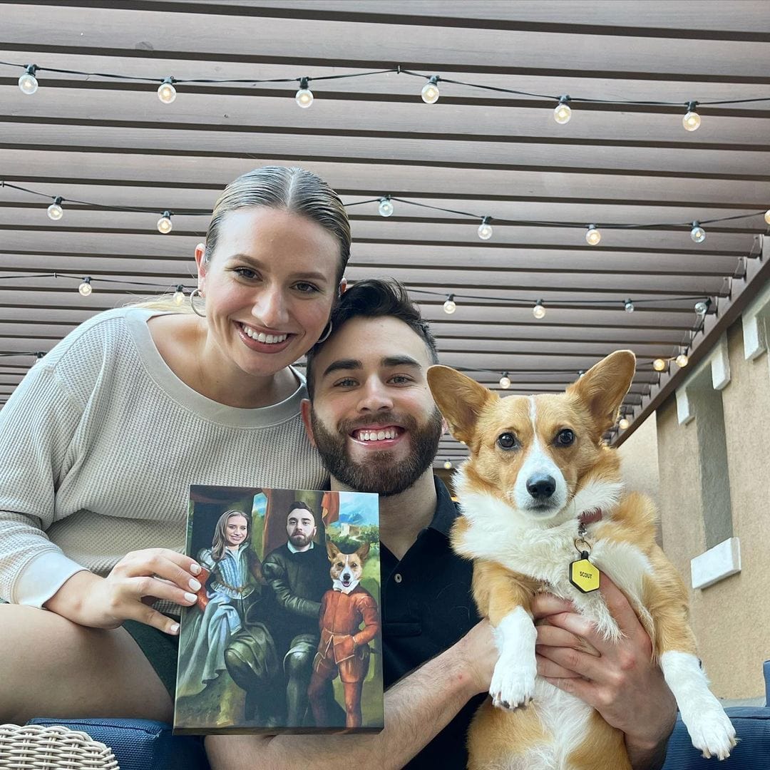 The Family of Three - Custom Pet Canvas