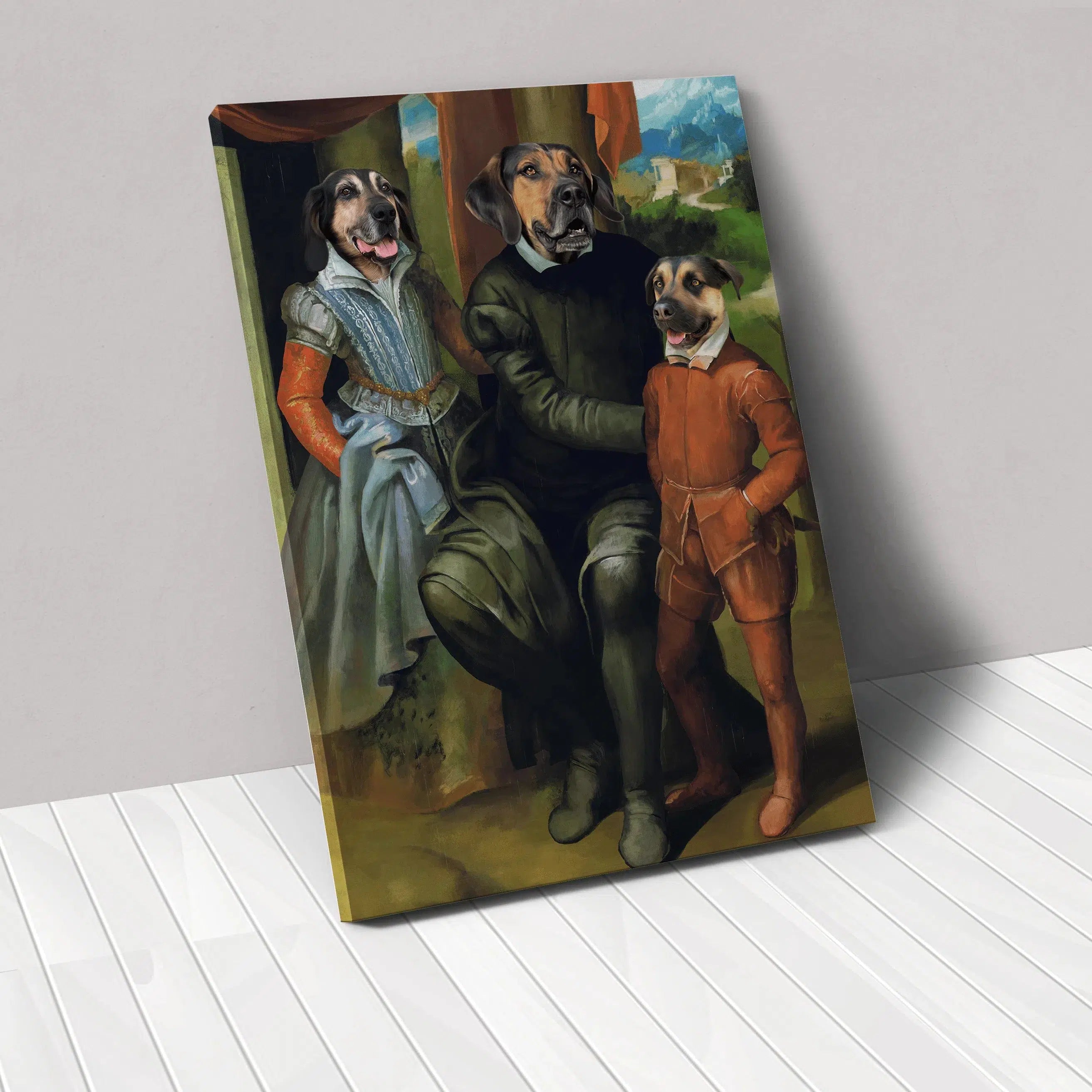 The Family of Three - Custom Pet Canvas