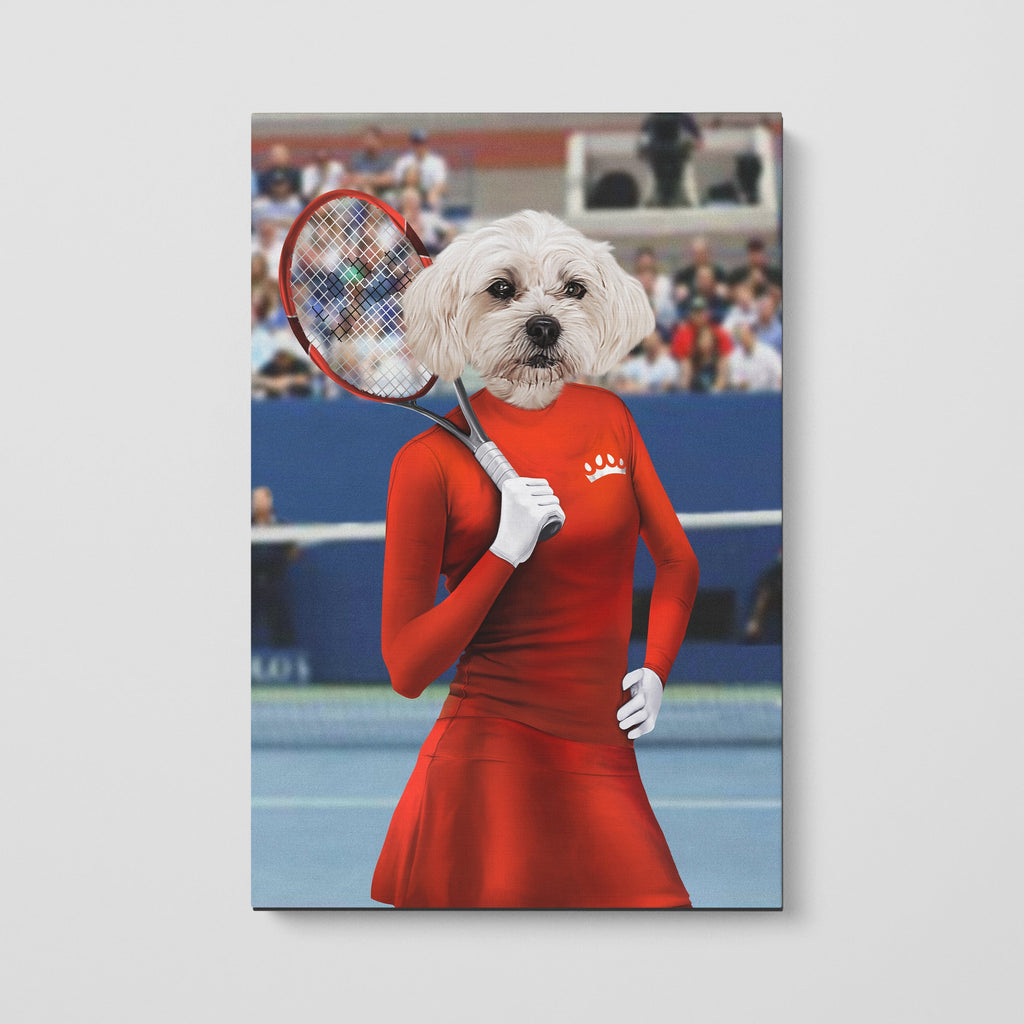 Female Tennis Player - Custom Pet Canvas