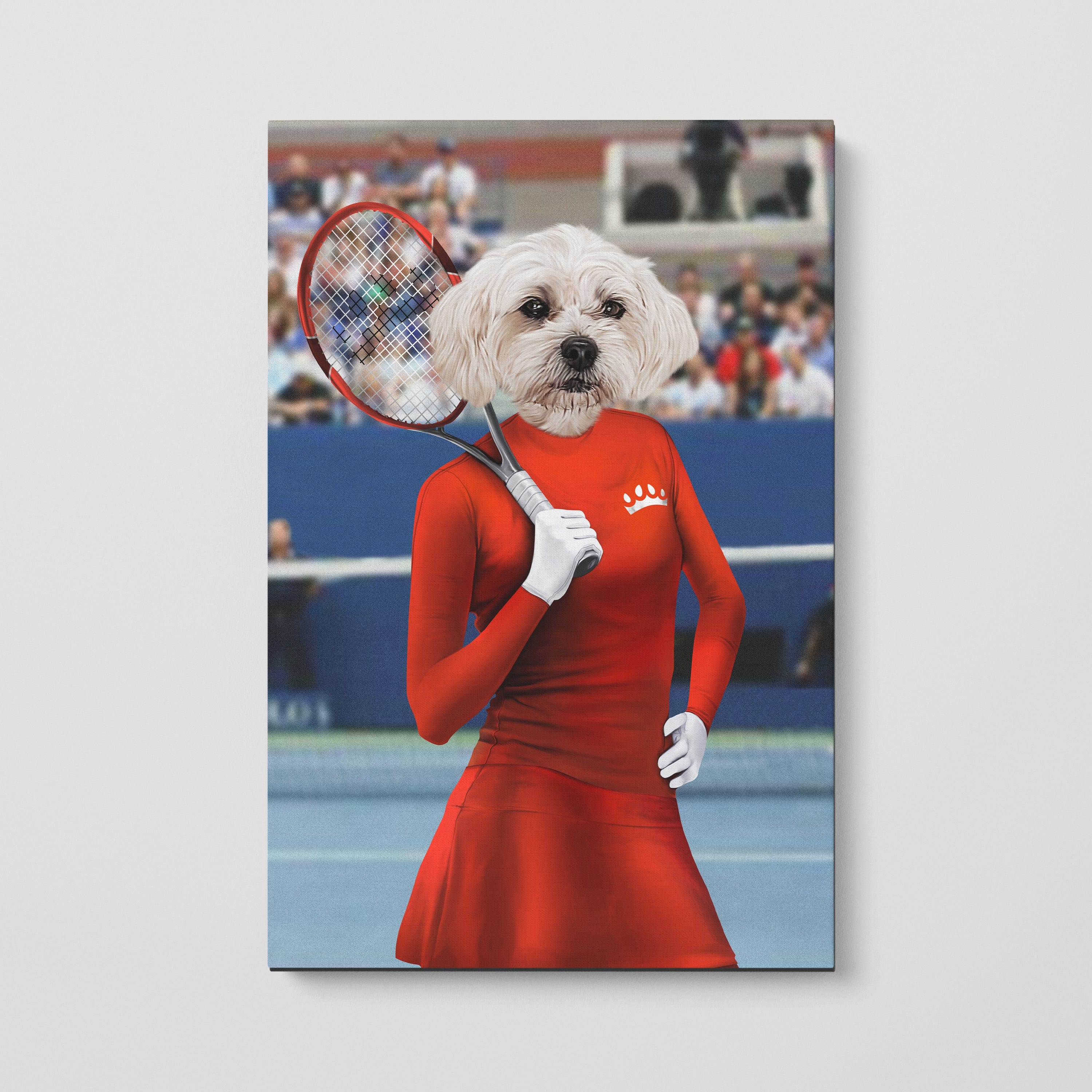 Female Tennis Player - Custom Pet Canvas