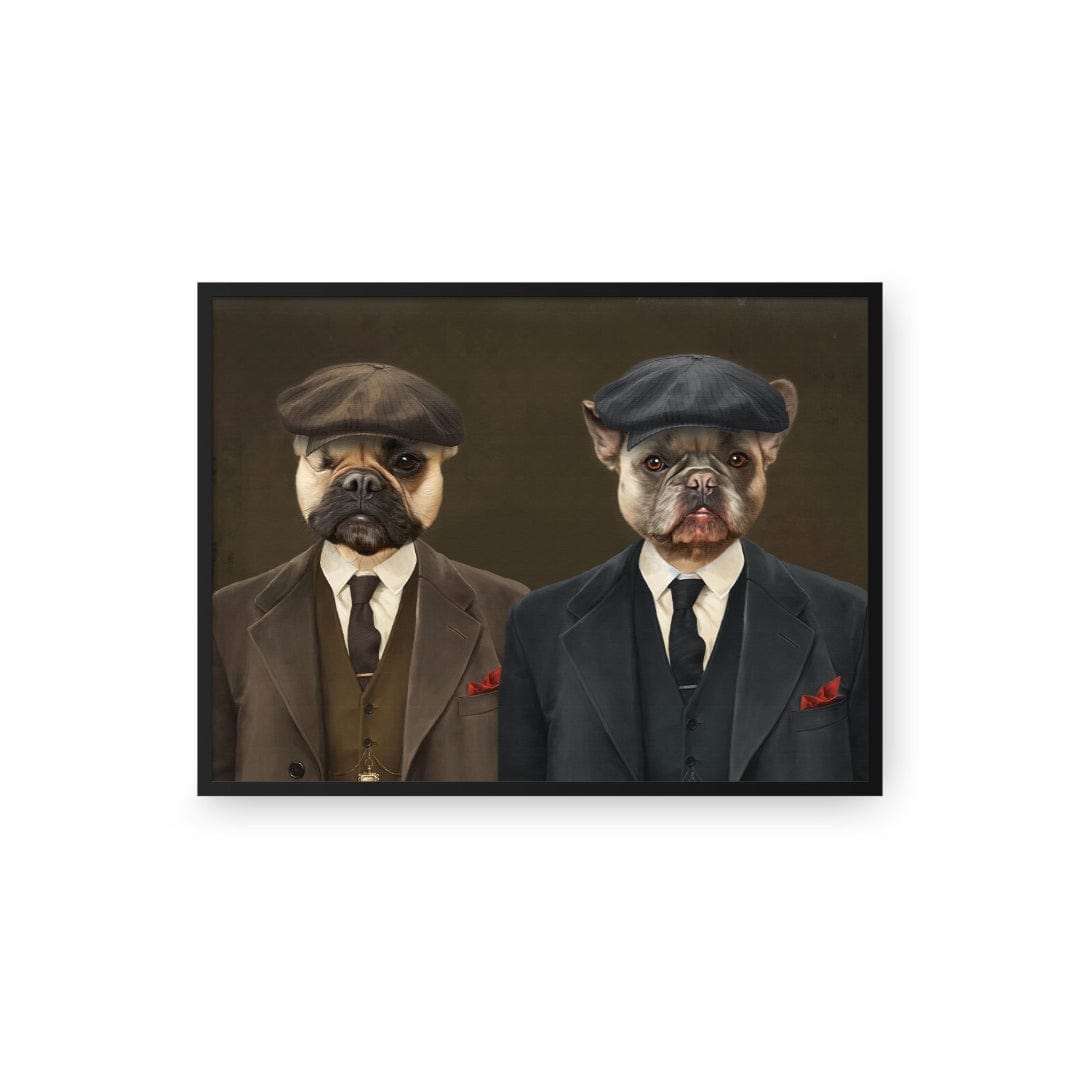 "Crown and Paw - Poster The Gangster Brothers - Custom Pet Poster 8.3"" x 11.7"" / Black"