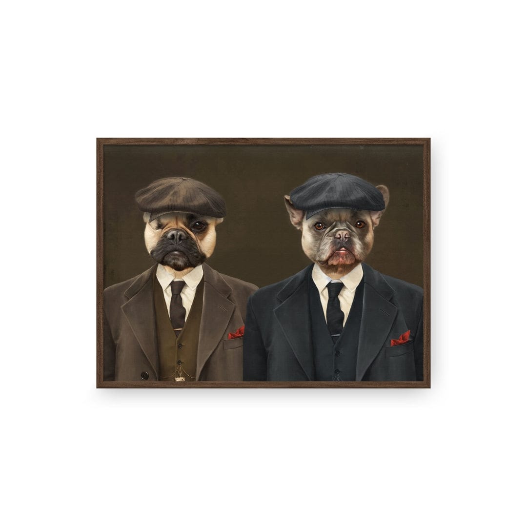 "Crown and Paw - Poster The Gangster Brothers - Custom Pet Poster 8.3"" x 11.7"" / Walnut"