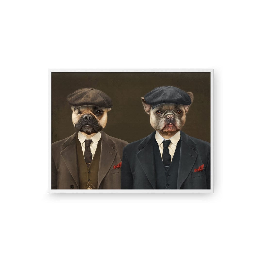 "Crown and Paw - Poster The Gangster Brothers - Custom Pet Poster 8.3"" x 11.7"" / White"