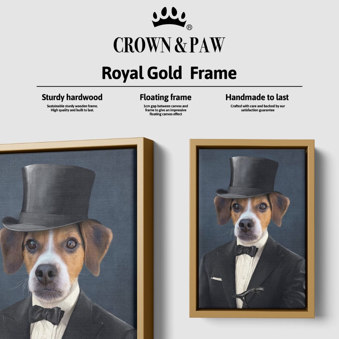 "Crown and Paw - Canvas The Gentleman - Custom Pet Canvas 8"" x 10"" / Gold"