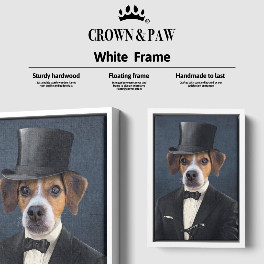 "Crown and Paw - Canvas The Gentleman - Custom Pet Canvas 8"" x 10"" / White"