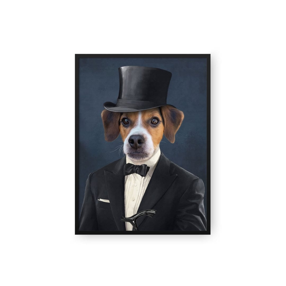 "Crown and Paw - Poster The Gentleman - Custom Pet Poster 8.3"" x 11.7"" / Black"