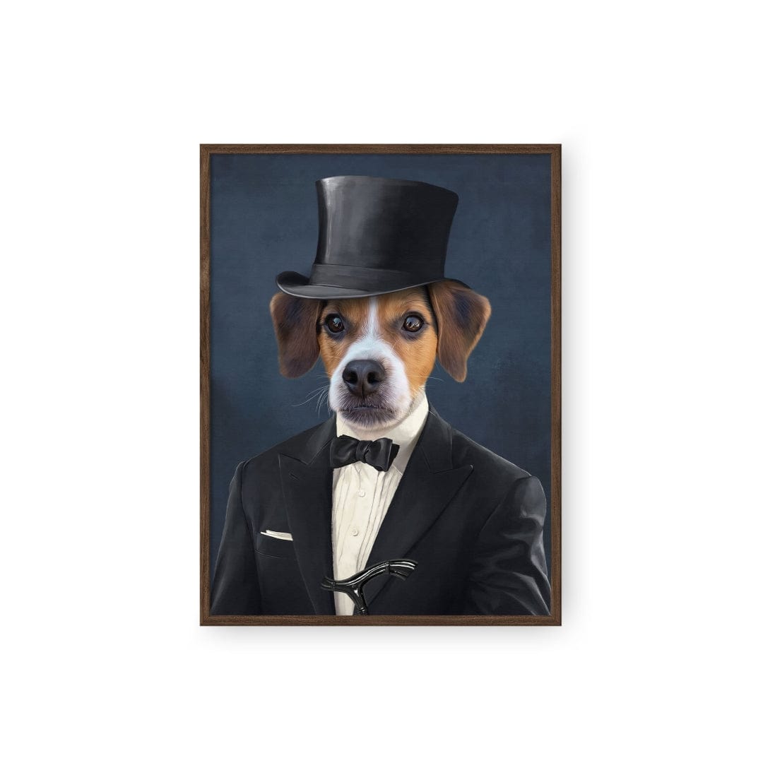 "Crown and Paw - Poster The Gentleman - Custom Pet Poster 8.3"" x 11.7"" / Walnut"