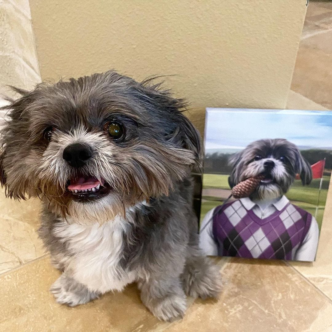 The Golfer - Custom Pet Canvas