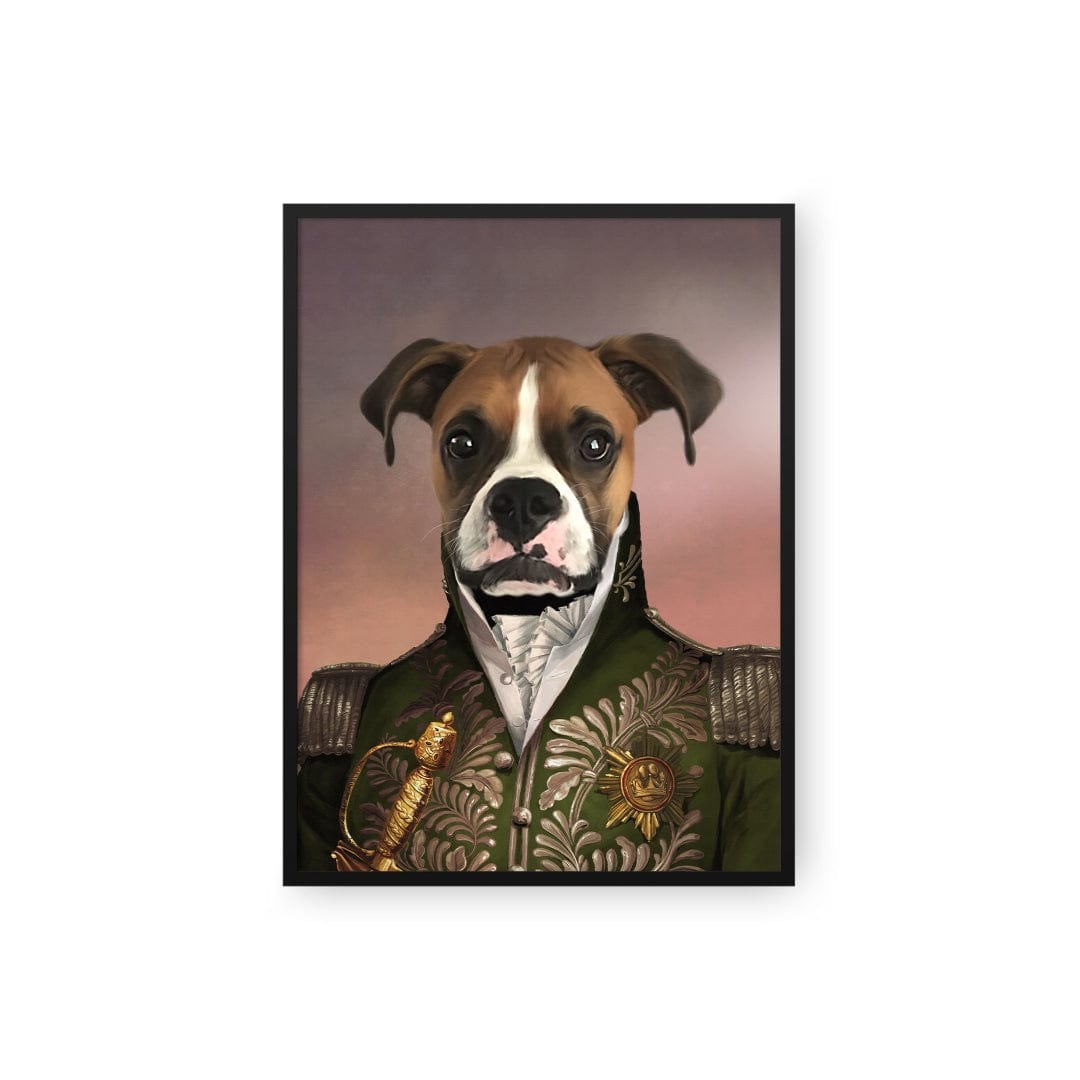 "Crown and Paw - Poster The Green General - Custom Pet Poster 8.3"" x 11.7"" / Black"