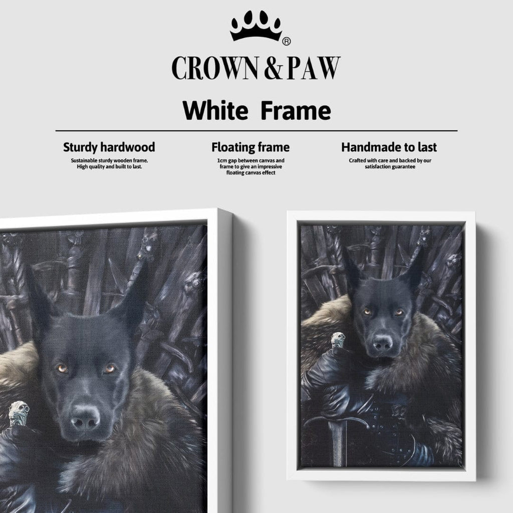 "Crown and Paw - Canvas The King in the North - Custom Pet Canvas 8"" x 10"" / White"