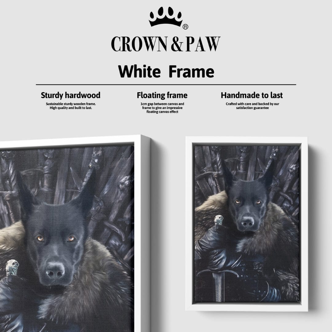"Crown and Paw - Canvas The King in the North - Custom Pet Canvas 8"" x 10"" / White"