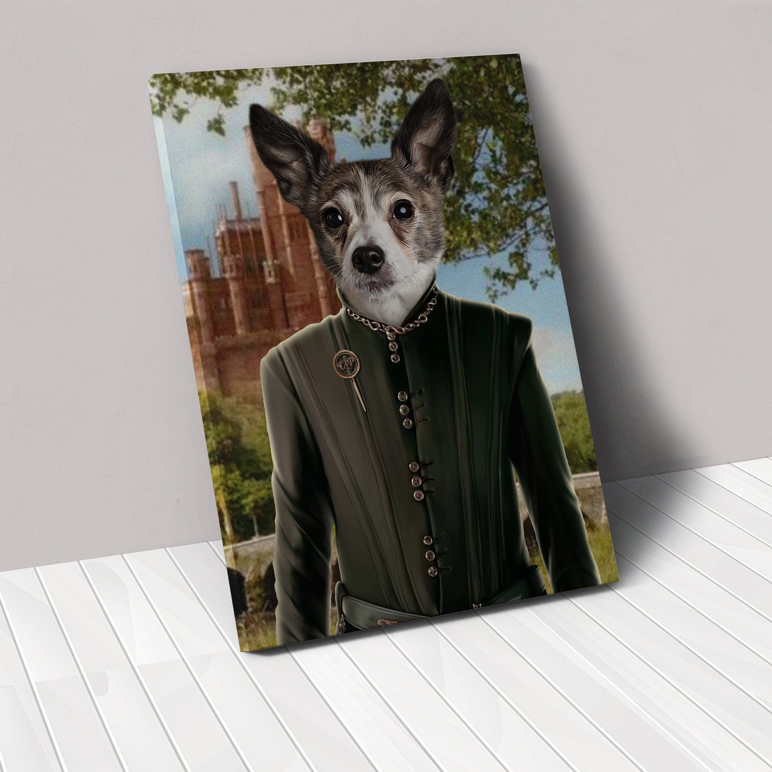 "Crown and Paw - Canvas The King's Informer - Custom Pet Canvas 8"" x 10"" / Castle 1"