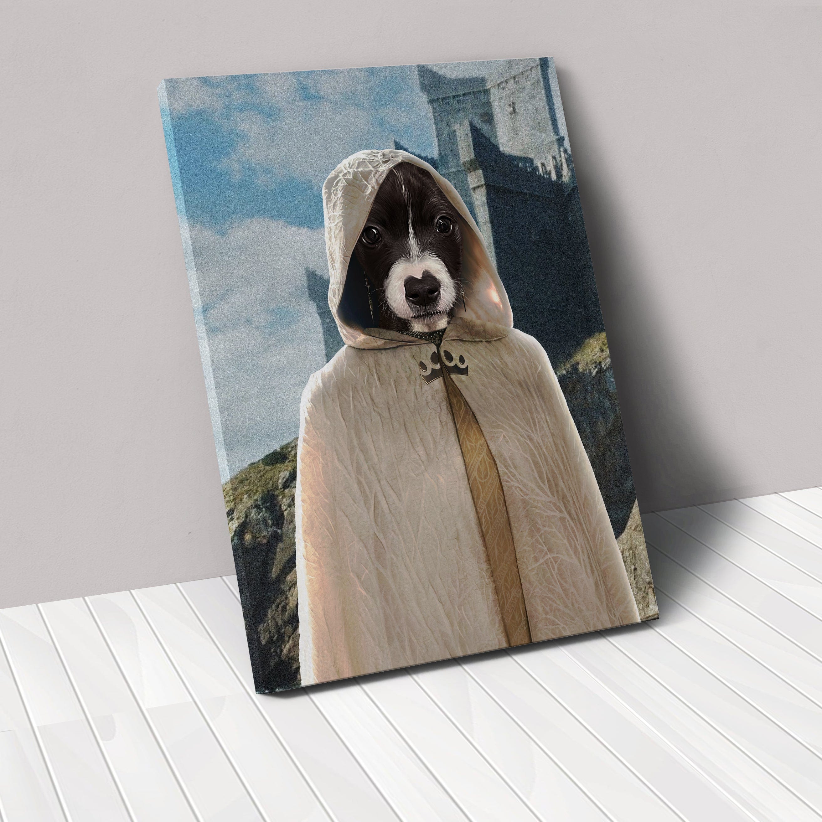 "Crown and Paw - Canvas The King's Spy - Custom Pet Canvas 8"" x 10"" / Castle 2"
