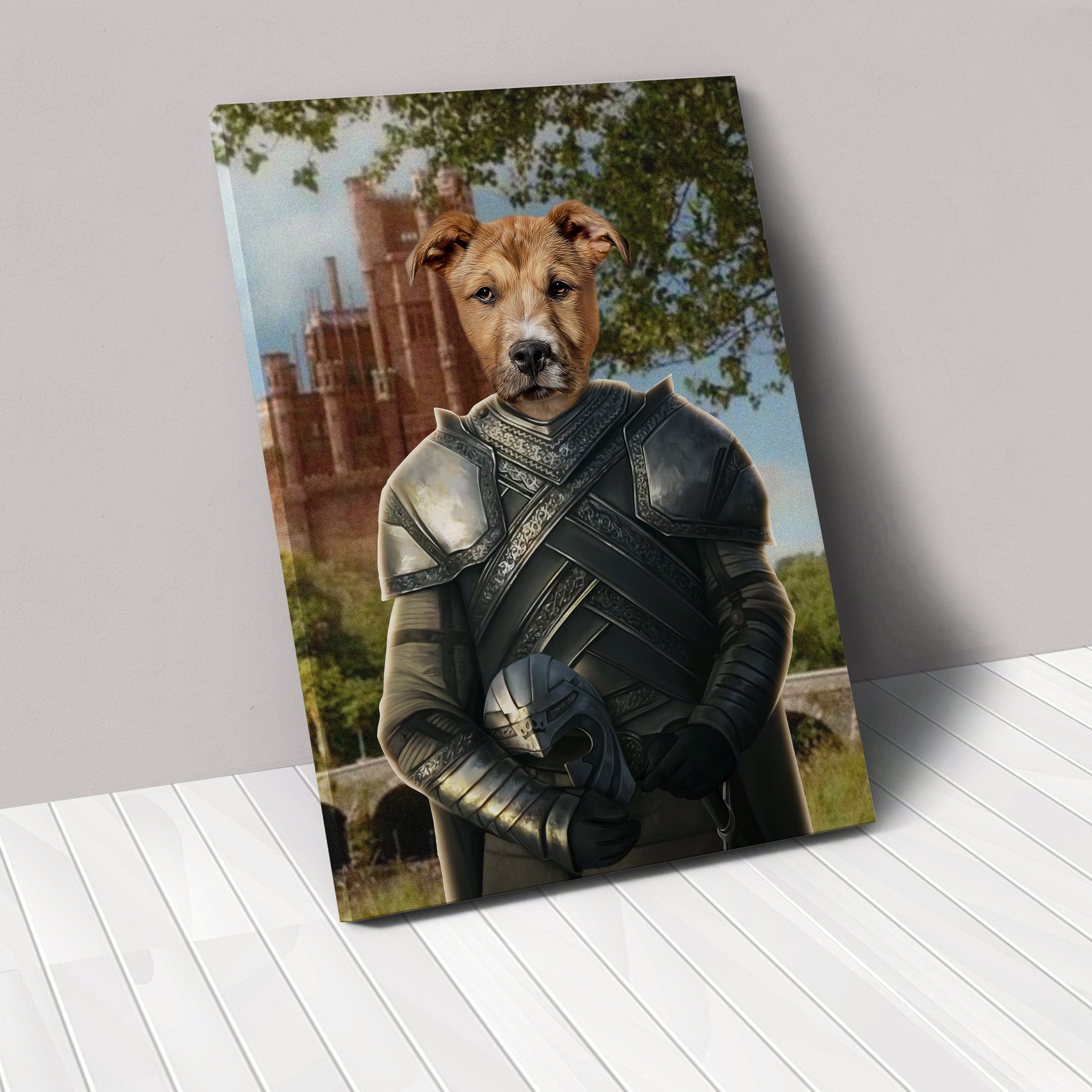 "Crown and Paw - Canvas The Kingmaker - Custom Pet Canvas 8"" x 10"" / Castle 1"