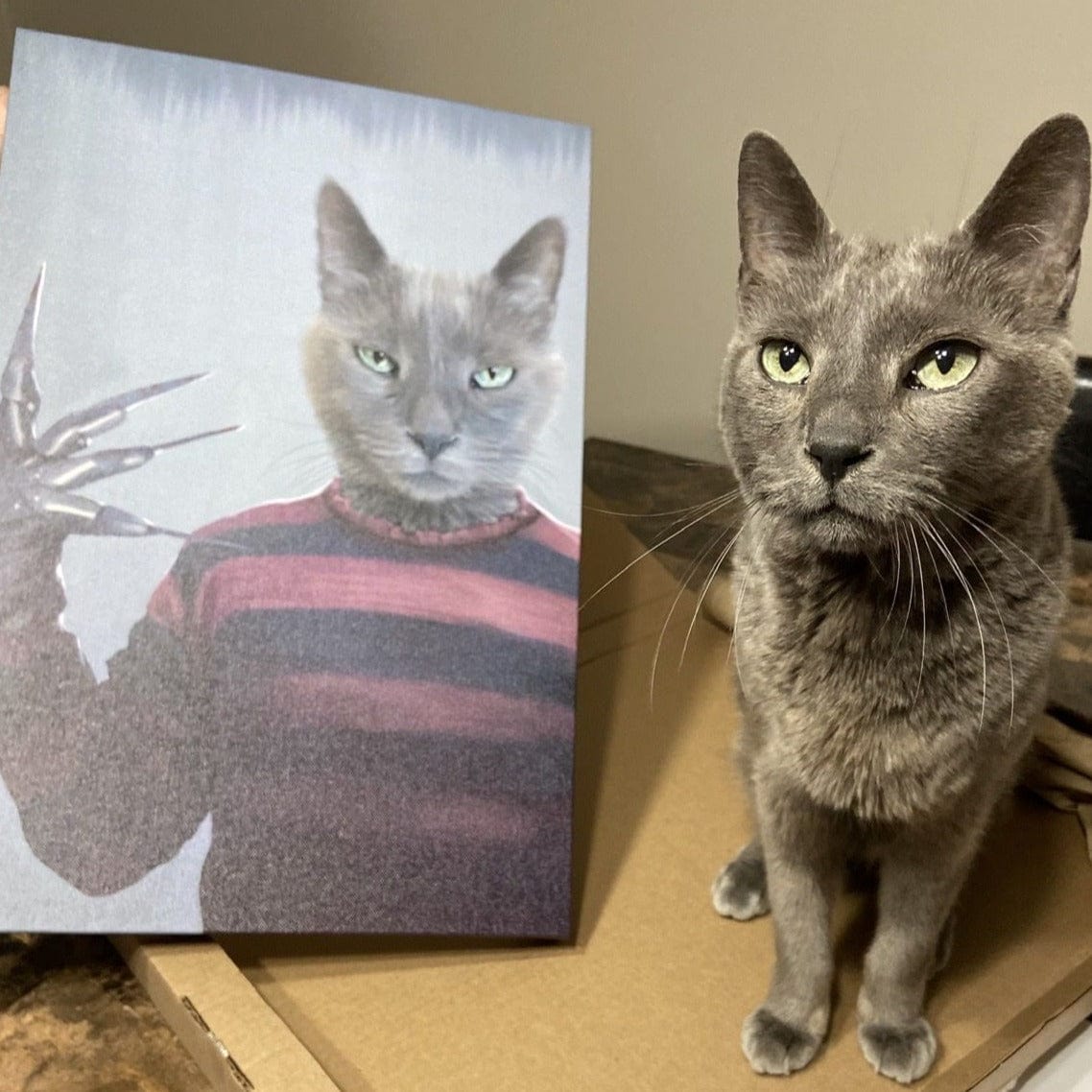 Custom Crown and Paw Halloween Pet Portrait