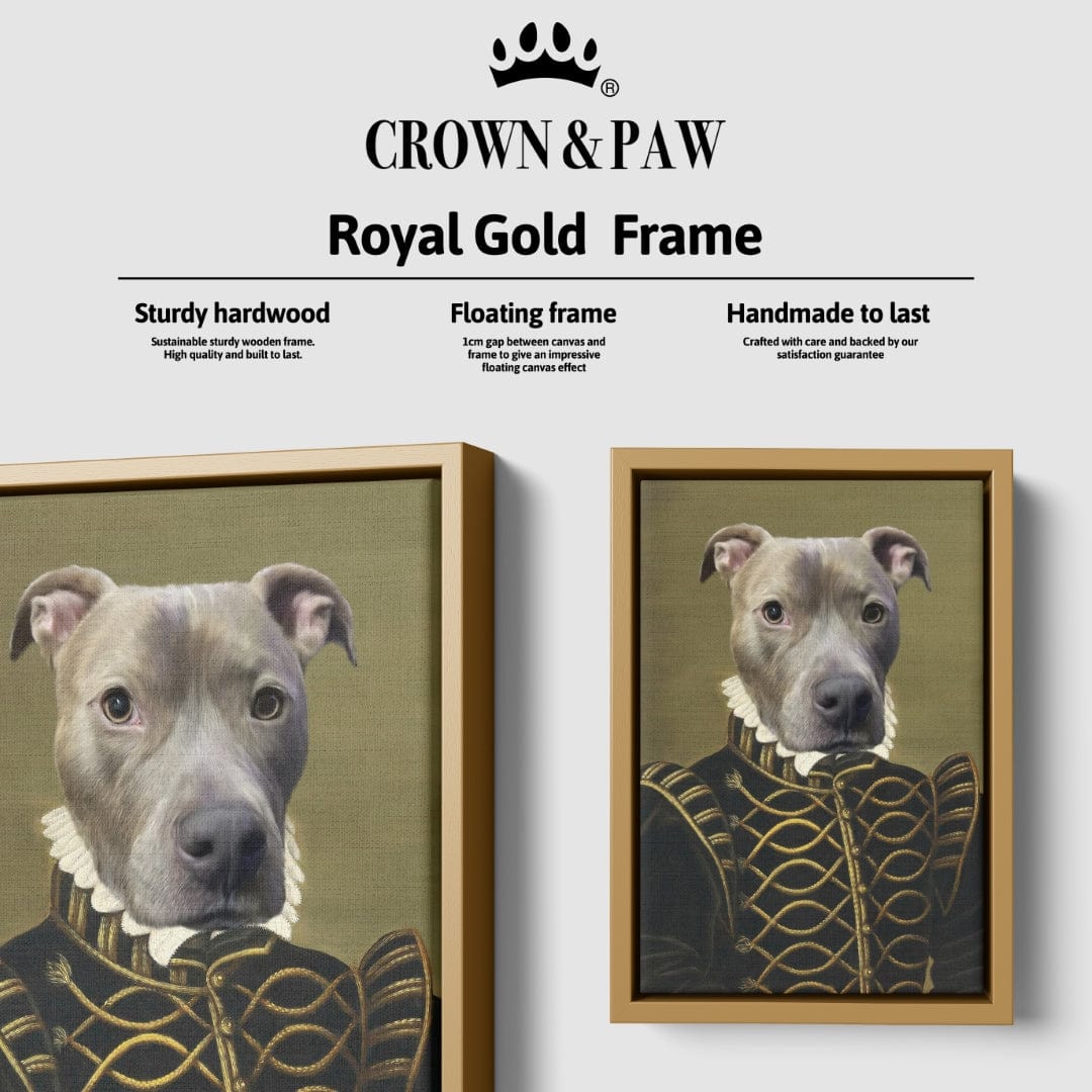 "Crown and Paw - Canvas The Noble - Custom Pet Canvas 8"" x 10"" / Gold"