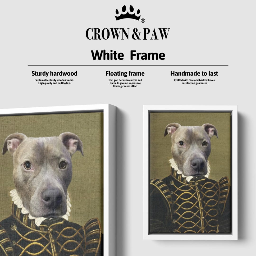 "Crown and Paw - Canvas The Noble - Custom Pet Canvas 8"" x 10"" / White"