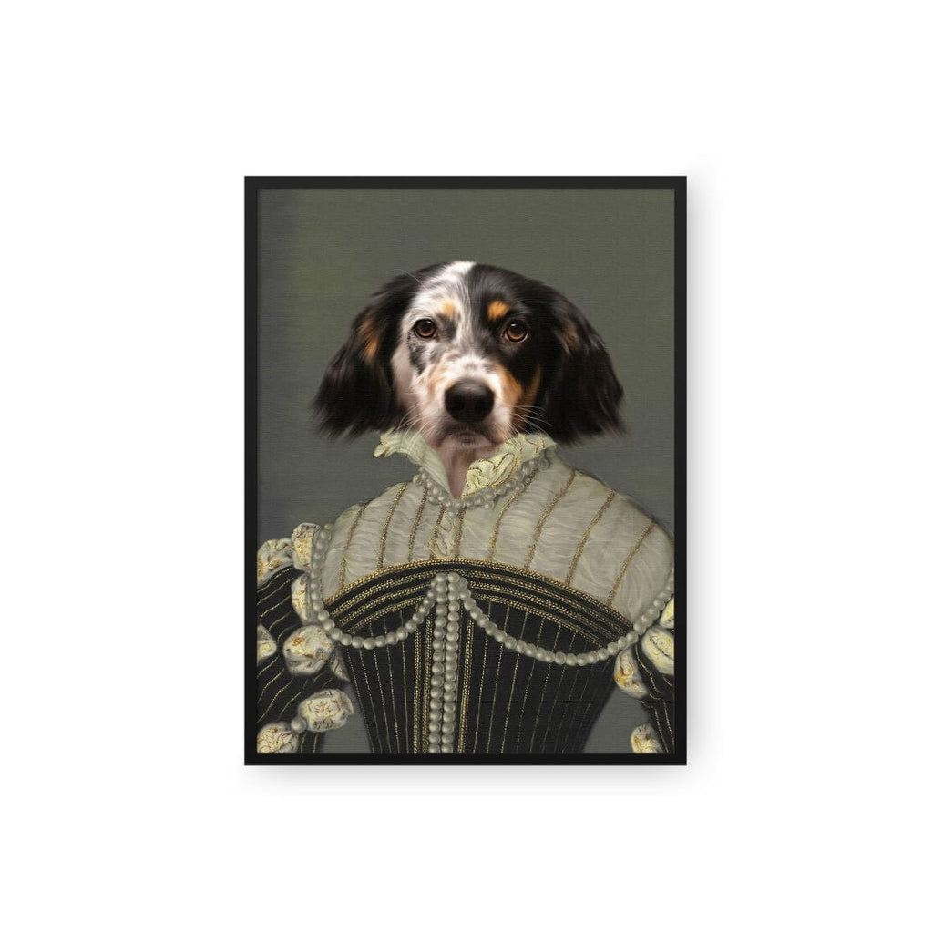 "Crown and Paw - Poster The Pearled Lady - Custom Pet Poster 8.3"" x 11.7"" / Black"
