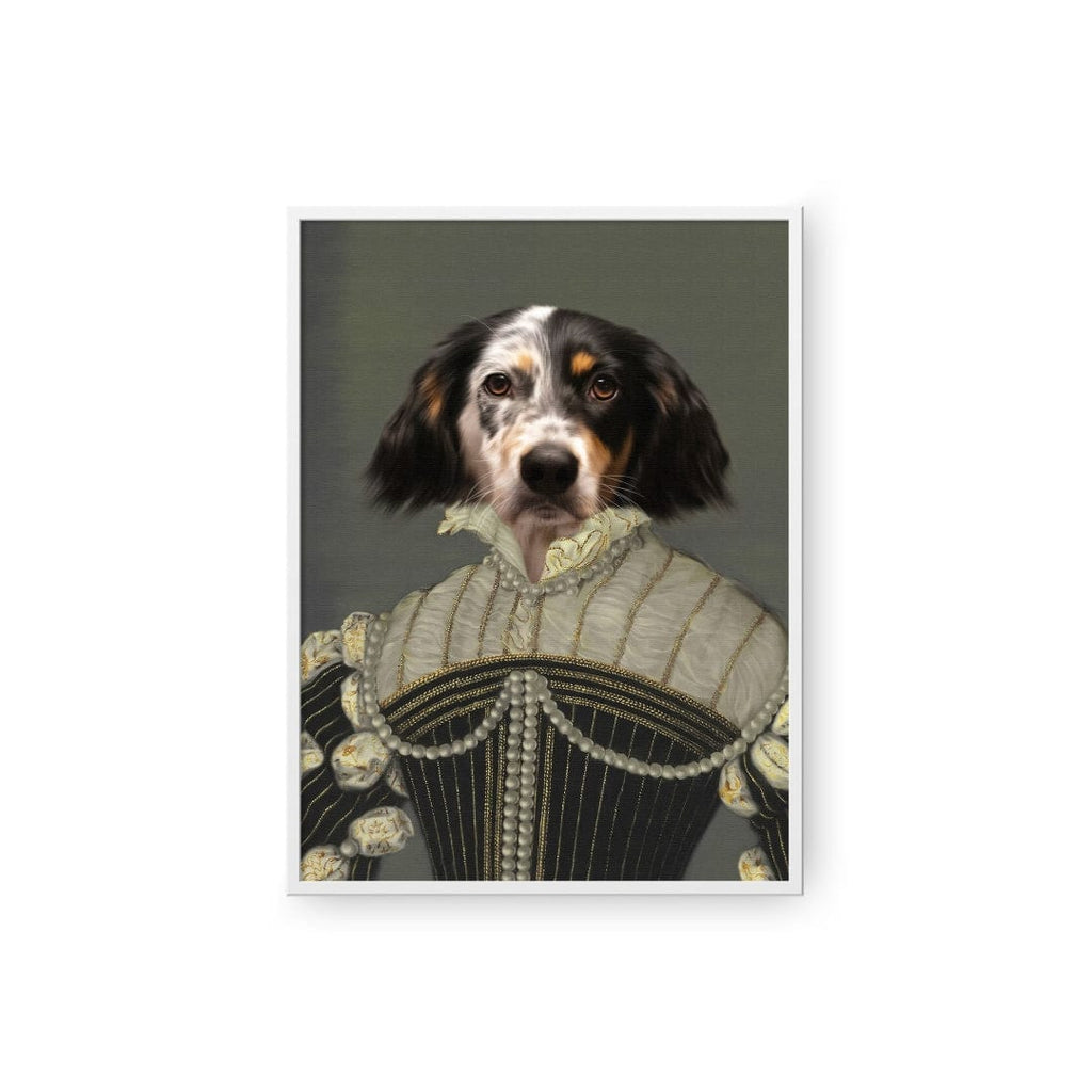 "Crown and Paw - Poster The Pearled Lady - Custom Pet Poster 8.3"" x 11.7"" / White"