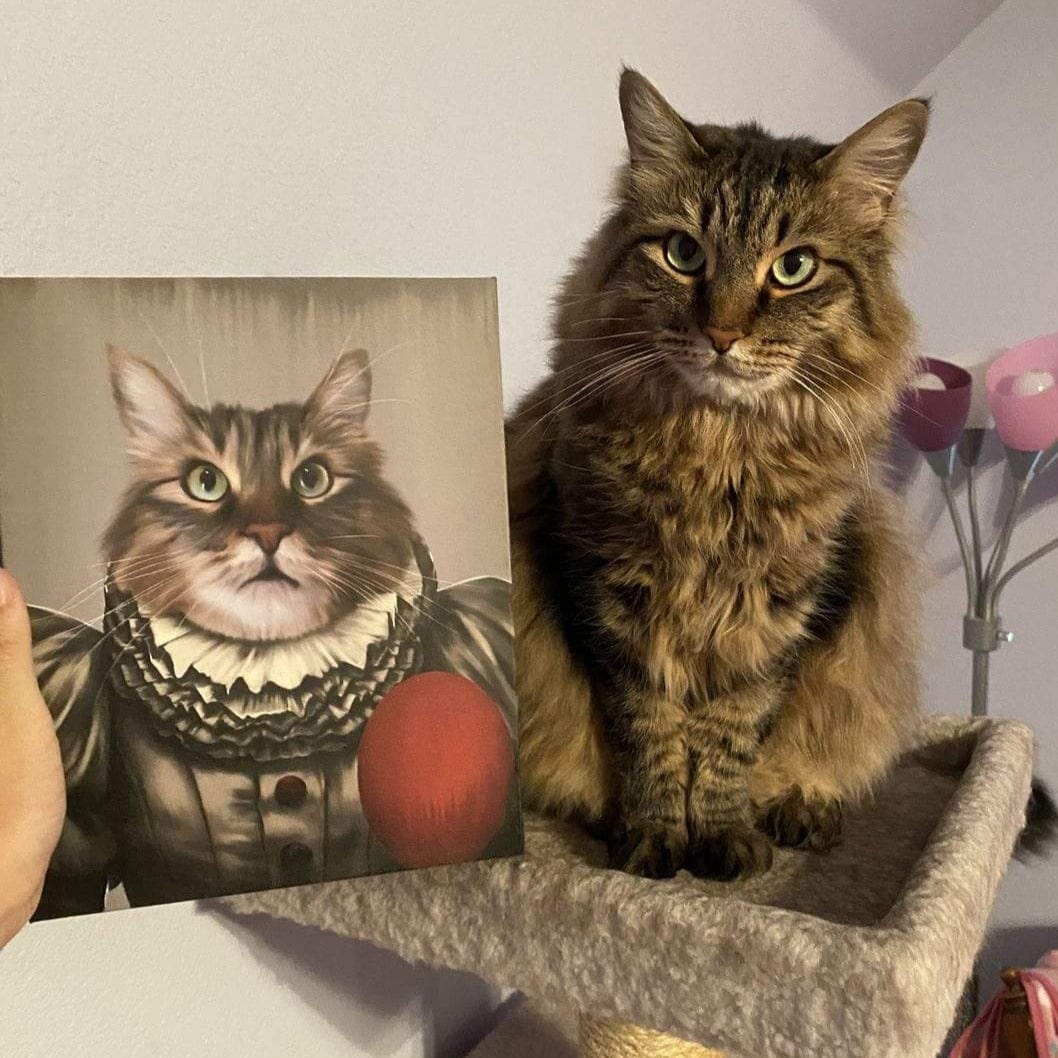 Custom Crown and Paw Halloween Pet Portrait