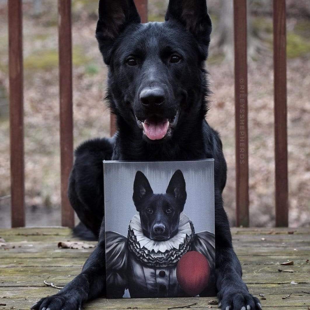 Custom Crown and Paw Halloween Pet Portrait