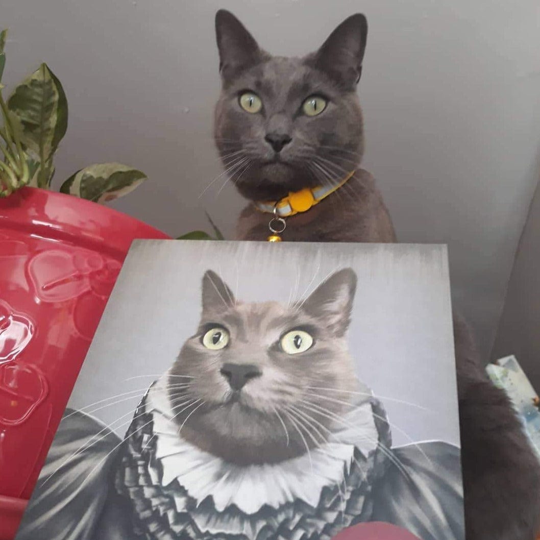Custom Crown and Paw Halloween Pet Portrait