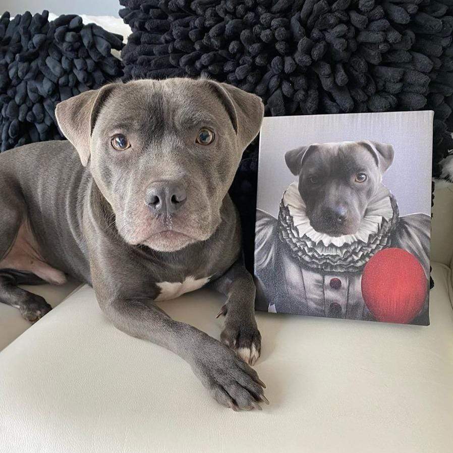 Custom Crown and Paw Halloween Pet Portrait