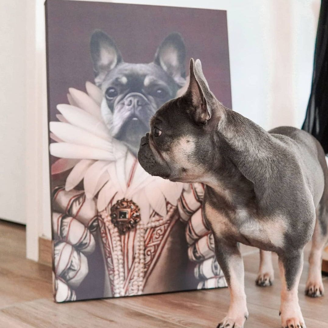 "Crown and Paw - Canvas The Queen - Custom Pet Canvas 8"" x 10"" / Unframed"