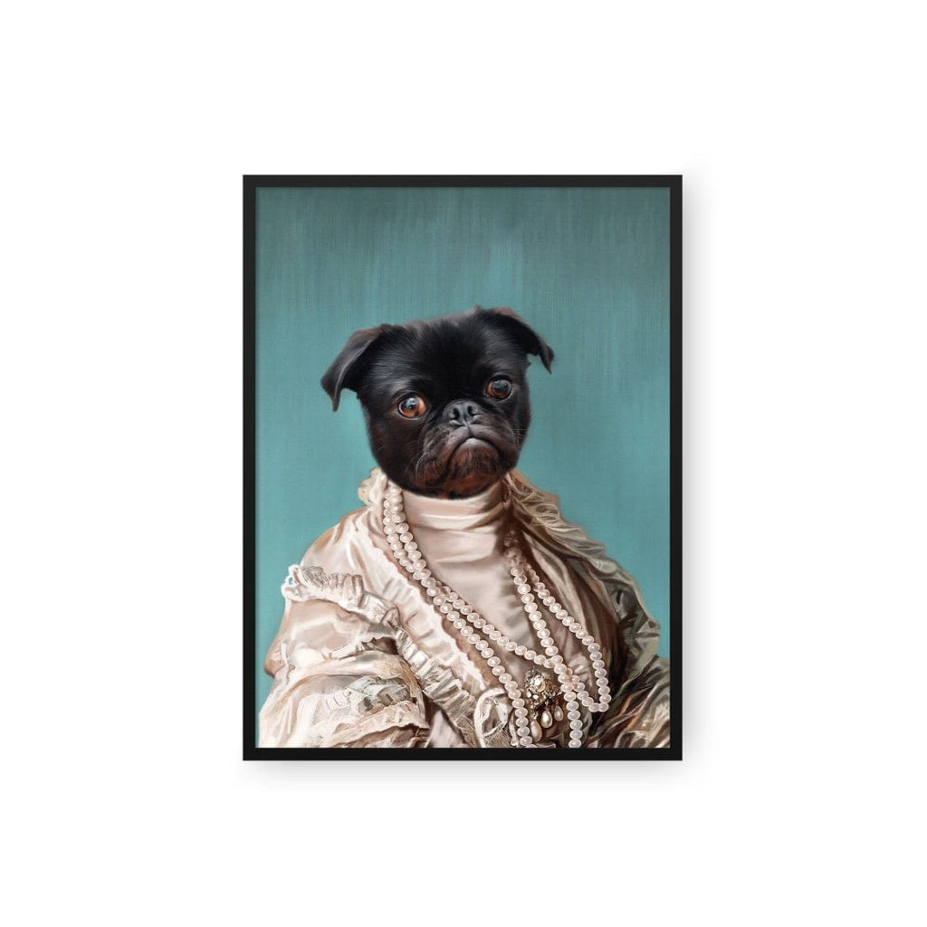 "Crown and Paw - Poster The Queen Regent - Custom Pet Poster 8.3"" x 11.7"" / Black"