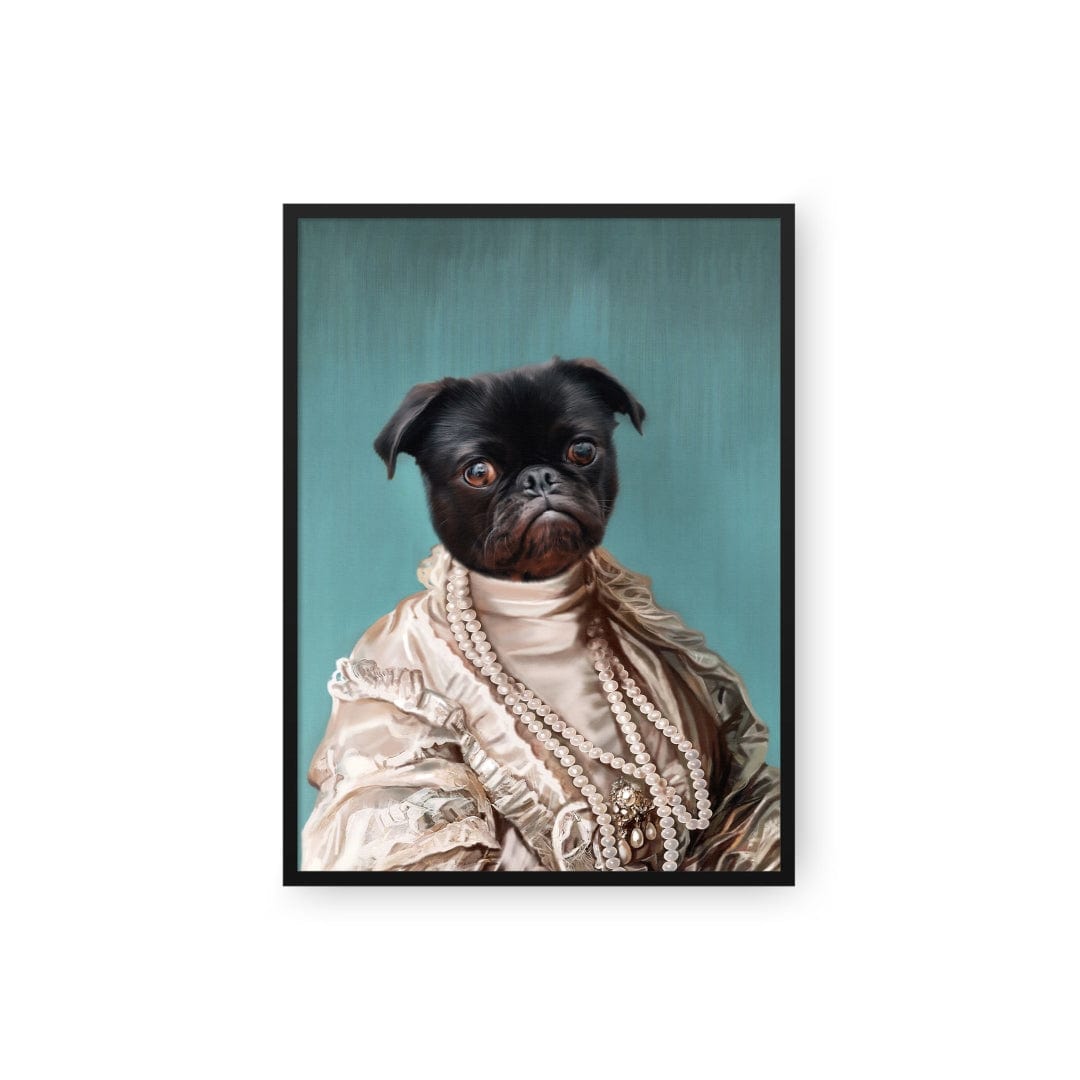 "Crown and Paw - Poster The Queen Regent - Custom Pet Poster 8.3"" x 11.7"" / Black"